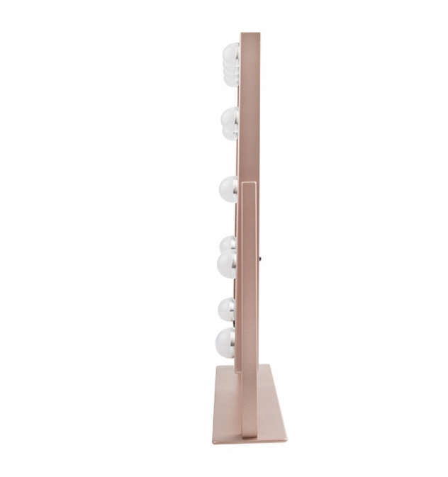 Lustro do makijażu z LED, lusterko z podswietleniem Różowe złoto 41 cm/30 cm BELLA