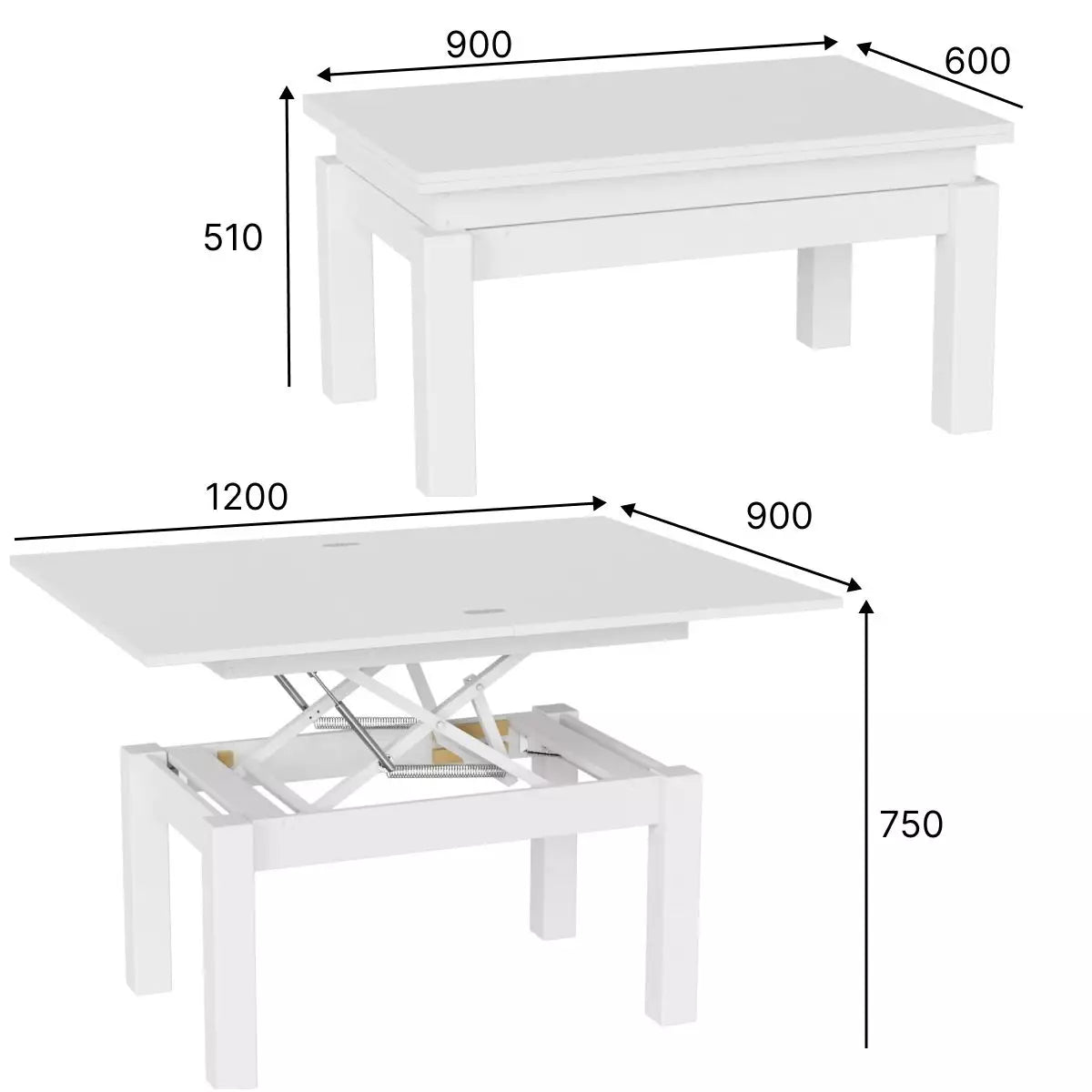 Ławostół B-fly 90*60/120 - Dąb Sonoma/Black legs