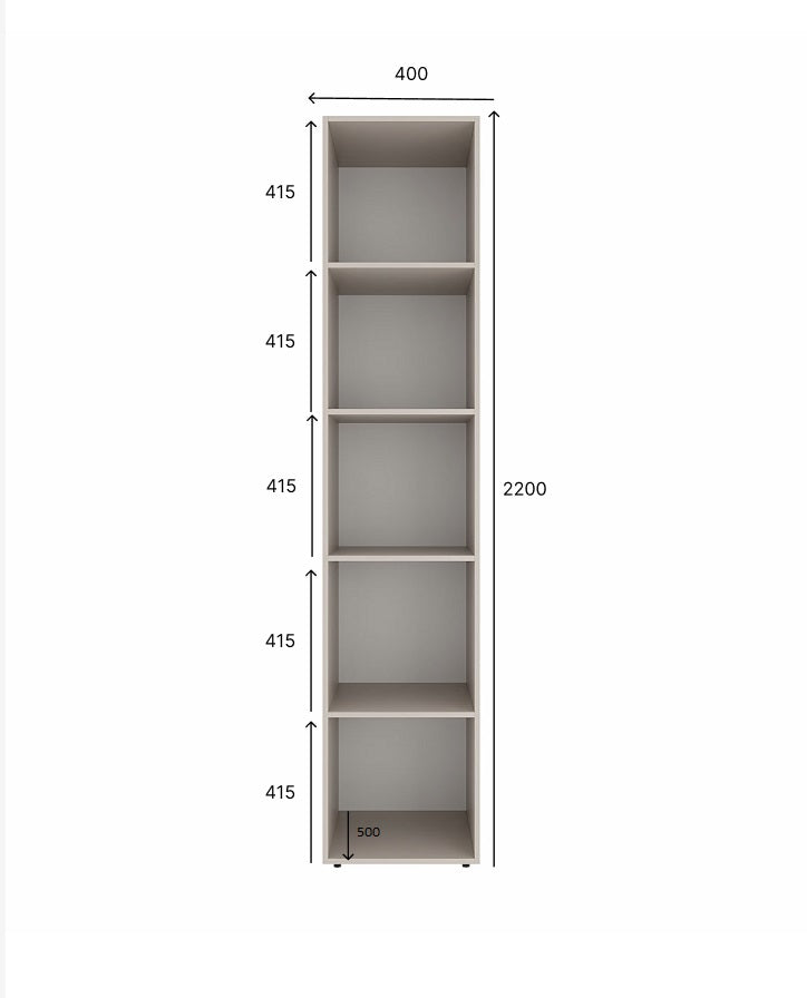 Szafa pięciodrzwiowa z 3 szufladami Averon №4 200x220x50 cm Dąb Evoke Coast