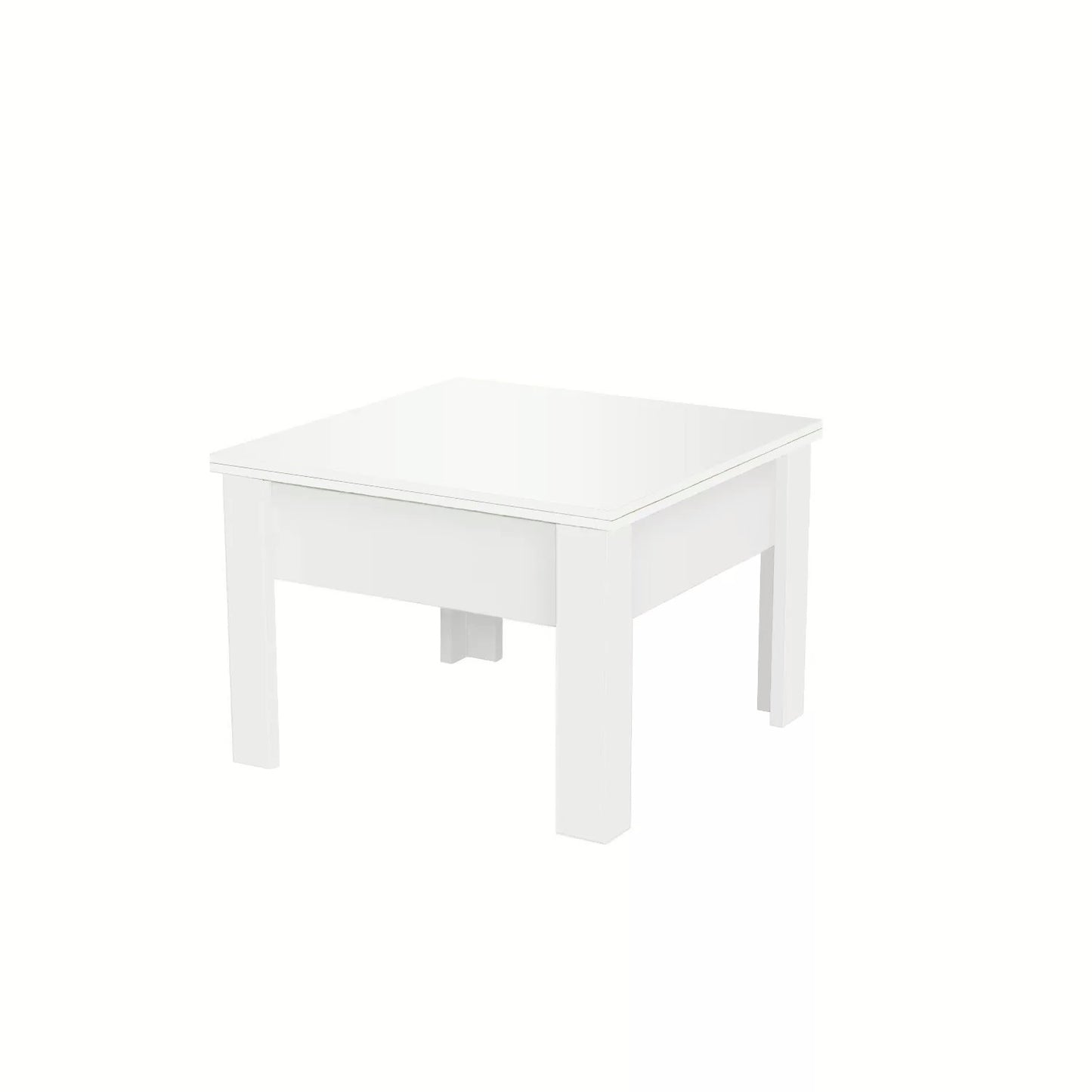 Nowoczesny ławostół rozkładany Comfort 70×70/140 Biały