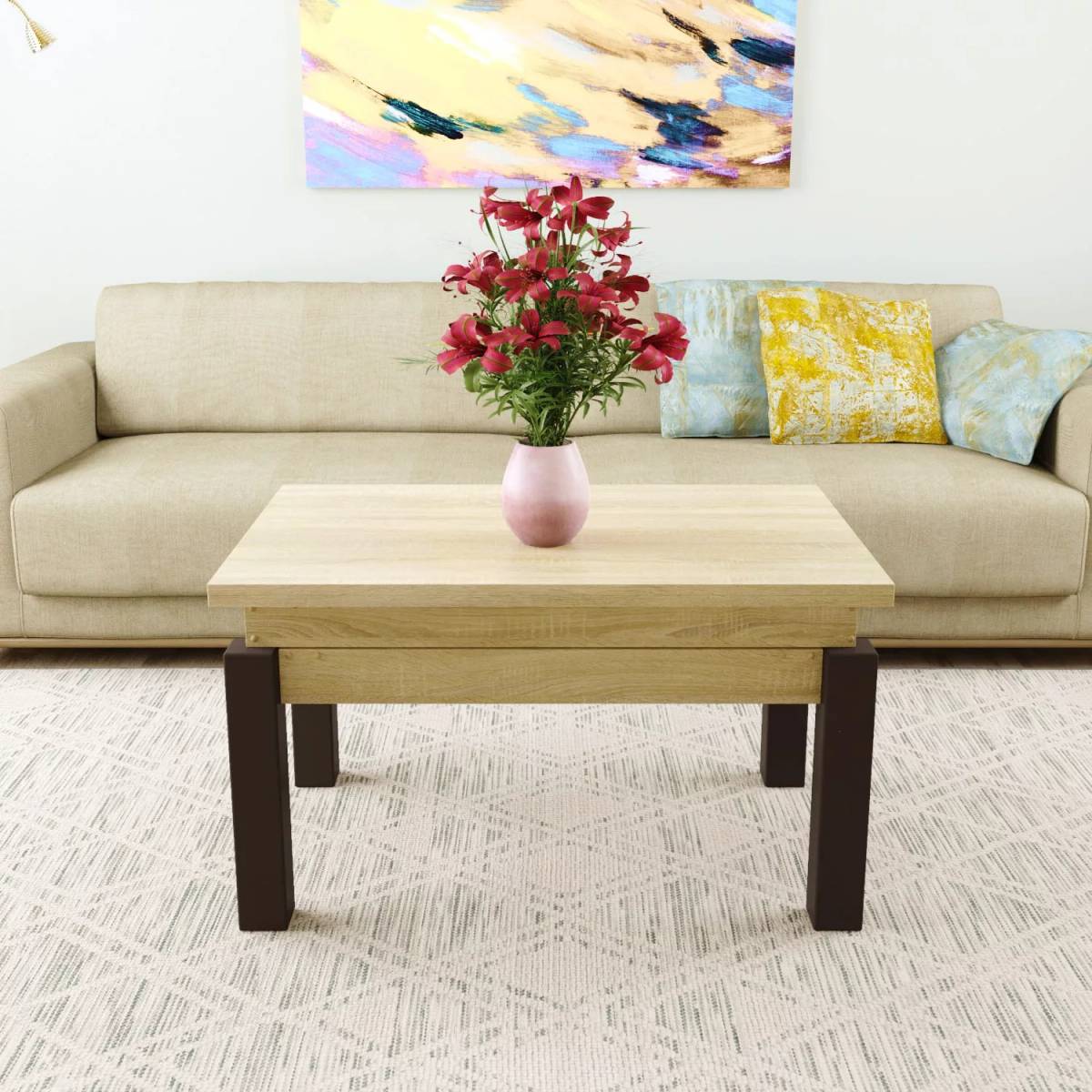 Ławostół B-fly 90*60/120 - Dąb Sonoma / Wenge
