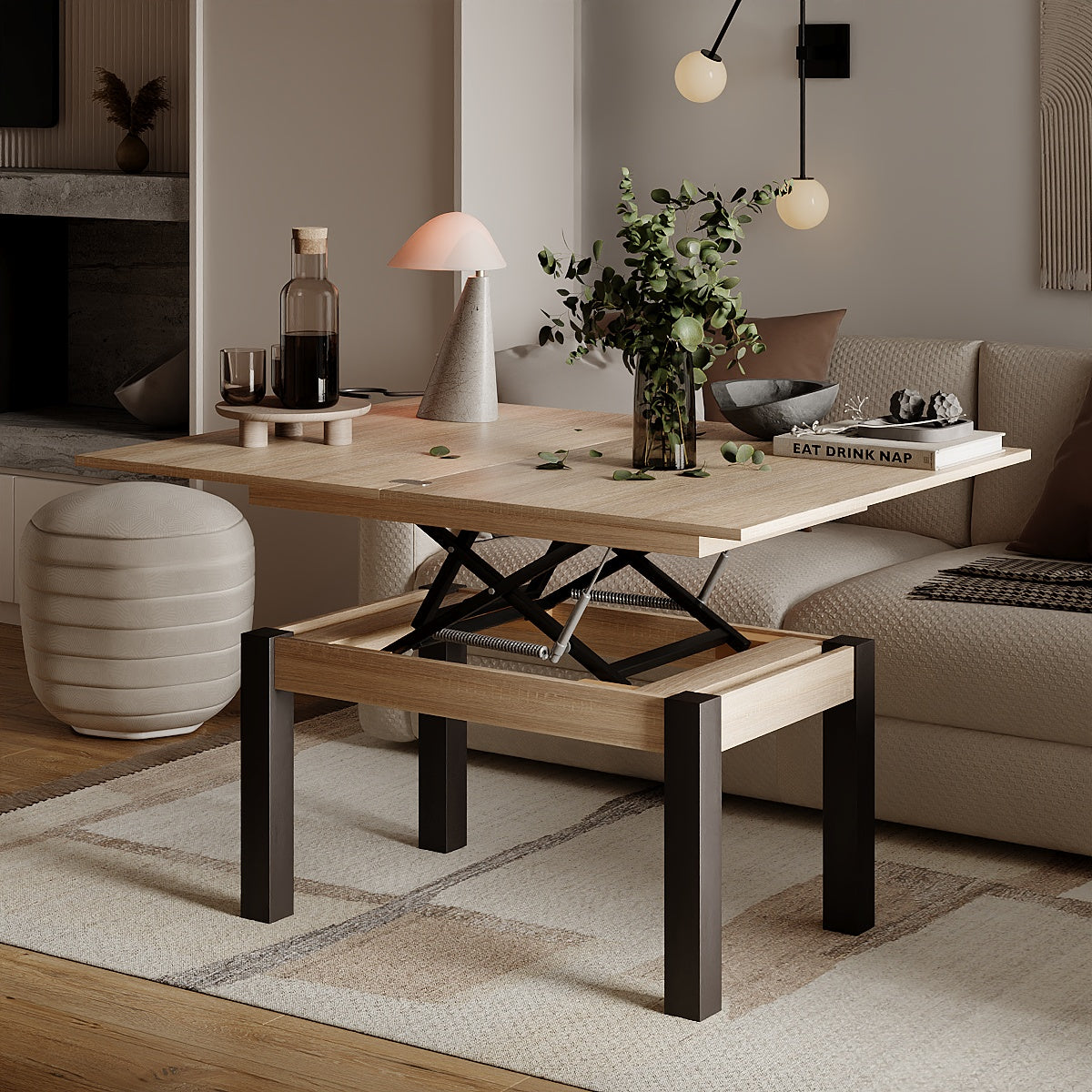Ławostół B-fly 90*60/120 - Dąb Sonoma / Wenge