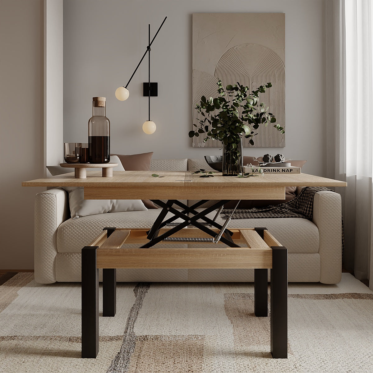 Ławostół B-fly 90*60/120 - Dąb Sonoma / Wenge