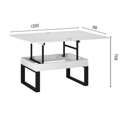 Ława rozkładana podnoszona Domero 120×88 Biały — Wysyłka 03.10.26