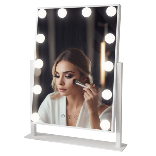 Lustro do makijażu z LED, lusterko z podswietleniem Biały 41 cm/30 cm BELLA