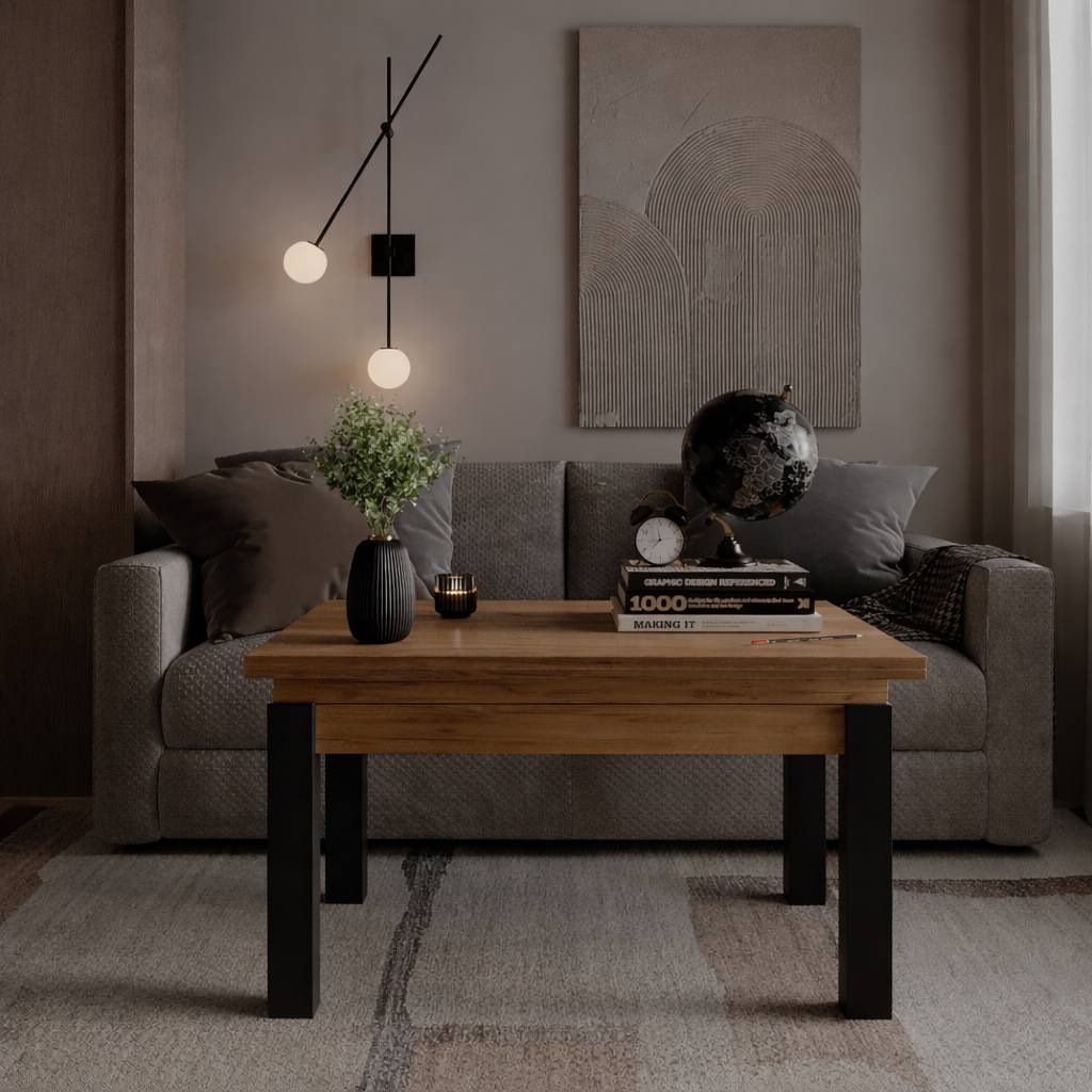 Ławostół B-fly 90*60/120 - Dąb Craft Złoty/Wenge — Wysyłka 03.10.26