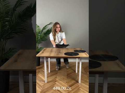 Stół kuchenny 90*60/120 "Lunch" Dąb Craft Złoty