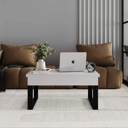 Ława rozkładana podnoszona Domero 120×88 Biały — Wysyłka 03.10.26