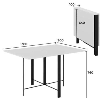 Stół kuchenny rozkładany "Voody" 90*138*75 cm Dąb Sonoma