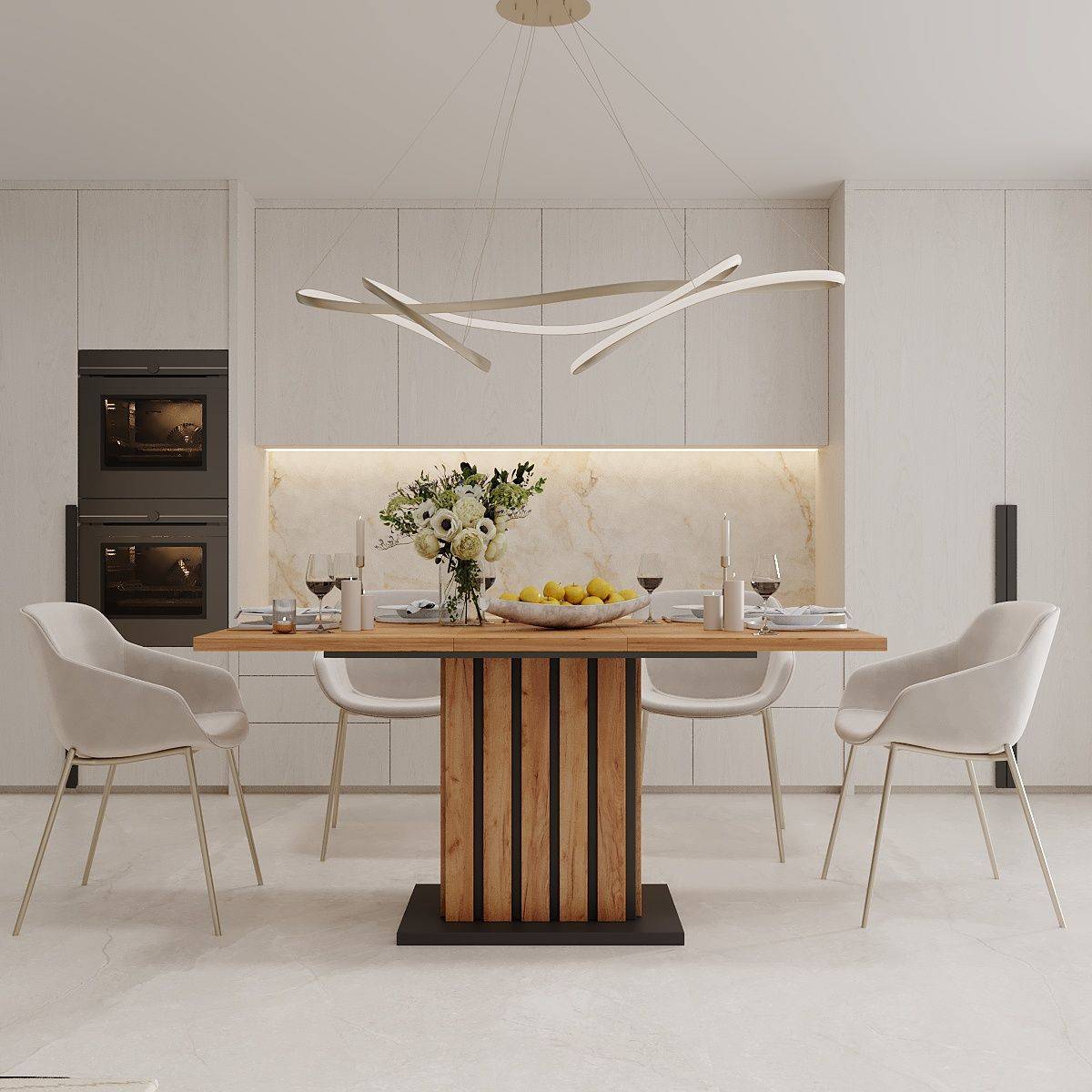 Stół rozkładany Oxford 120(160)×75×82 Dąb Craft Złoty/Grafit