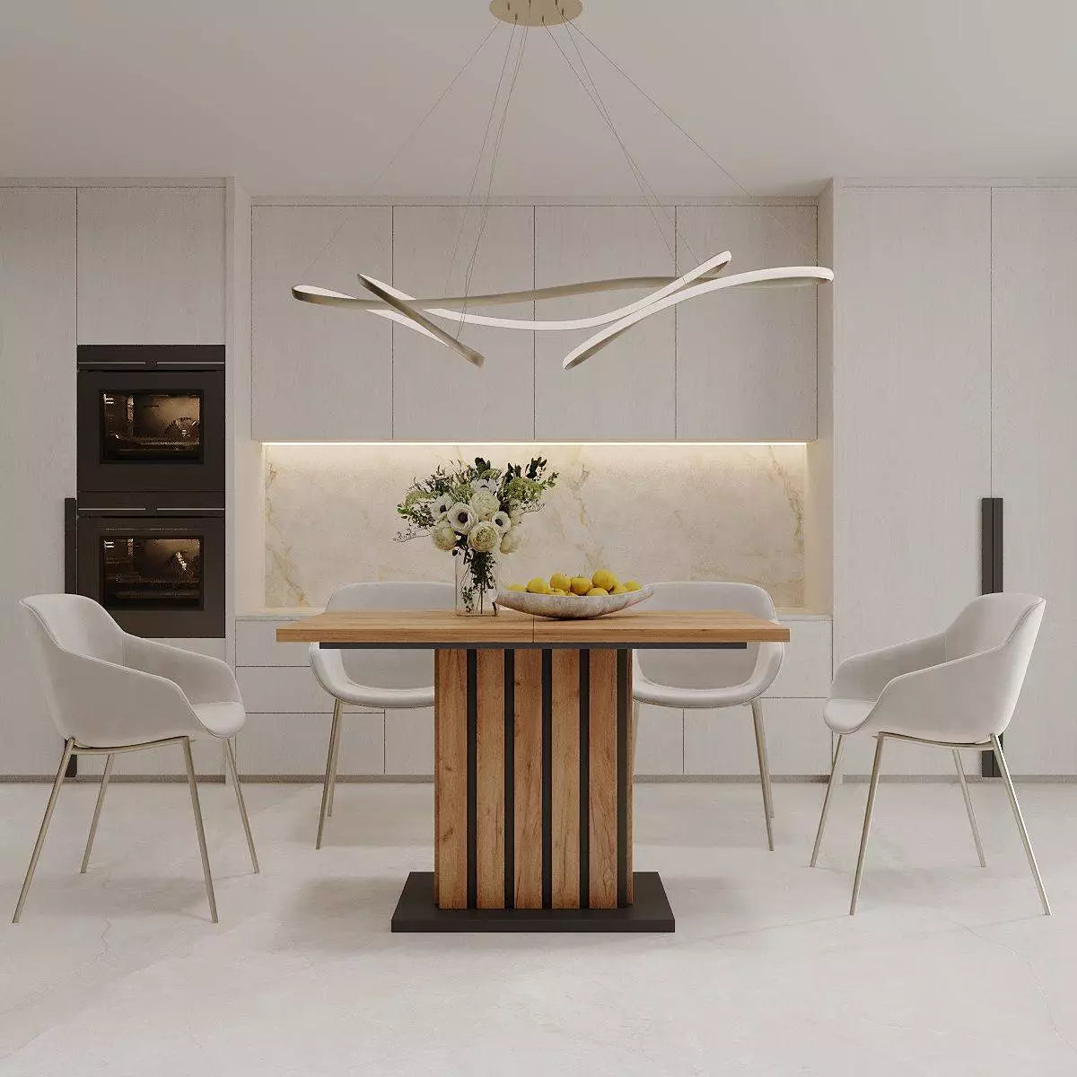 Stół rozkładany Oxford 120(160)×75×82 Dąb Craft Złoty/Grafit