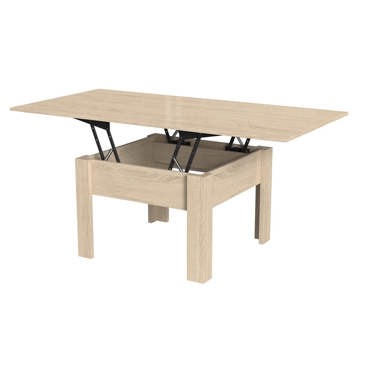 Nowoczesny ławostół rozkładany Comfort 70×70/140 Dąb Sonoma
