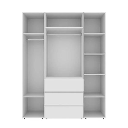Szafa czterodrzwiowa z 3 szufladami Averon №1 160x220x50 cm Biały