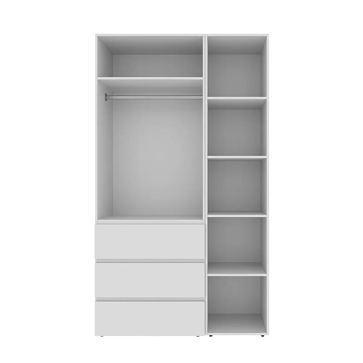 Szafa trójdrzwiowa z 3 szufladami Averon №2 120x220x50 cm Biały