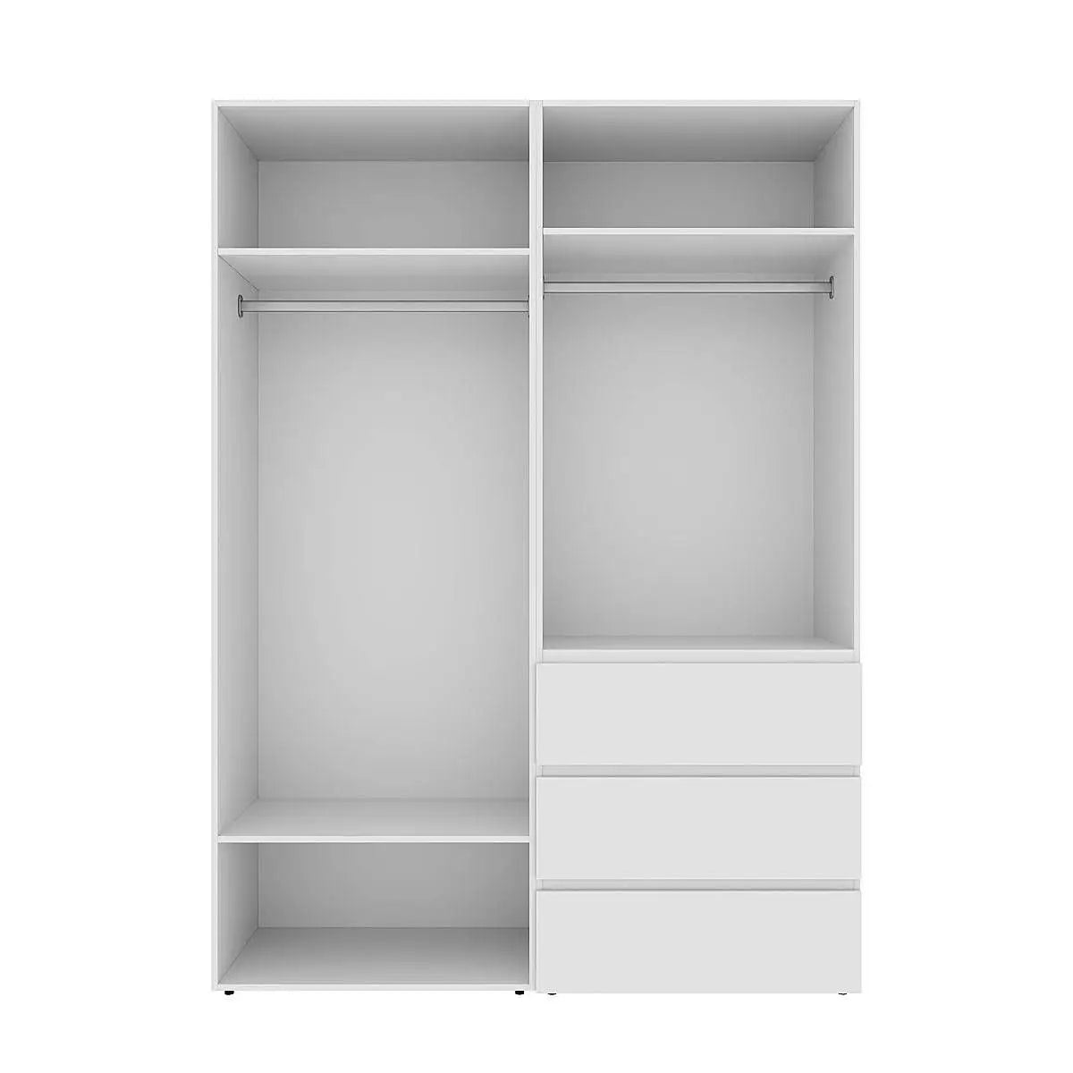 Szafa czterodrzwiowa z 3 szufladami Averon №5 160x220x50 cm Biały