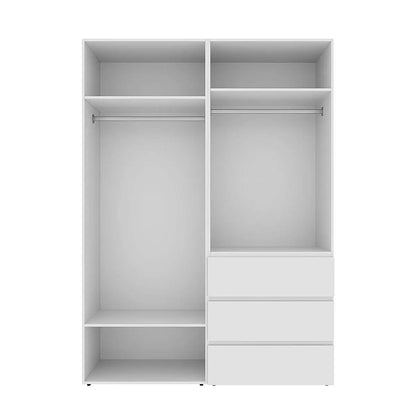 Szafa czterodrzwiowa z 3 szufladami Averon №5 160x220x50 cm Biały