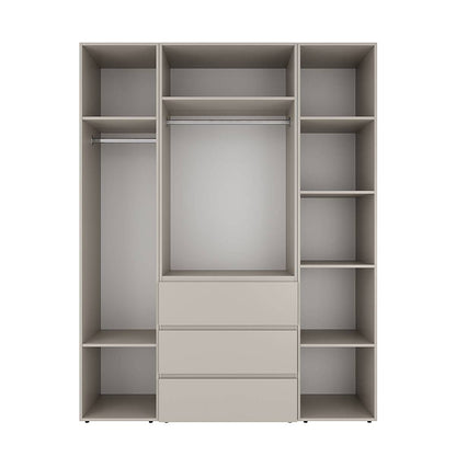 Szafa czterodrzwiowa z 3 szufladami Averon №1 160x220x50 cm Kaszmir