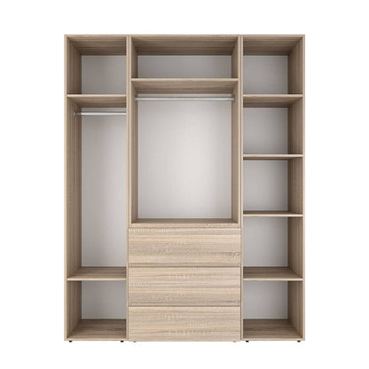 Szafa czterodrzwiowa z 3 szufladami Averon №1 160x220x50 cm Dąb Sonoma