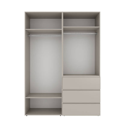 Szafa czterodrzwiowa z 3 szufladami Averon №5 160x220x50 cm Kaszmir
