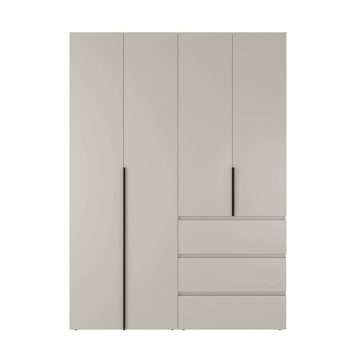 Szafa czterodrzwiowa z 3 szufladami Averon №5 160x220x50 cm Kaszmir
