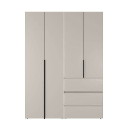 Szafa czterodrzwiowa z 3 szufladami Averon №5 160x220x50 cm Kaszmir