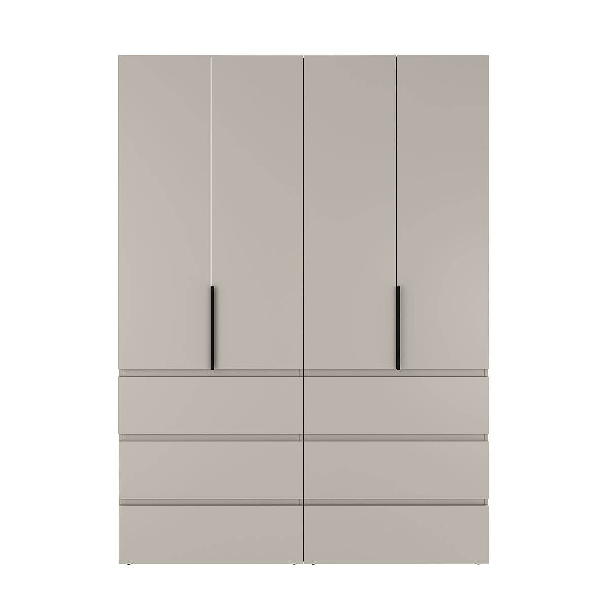 Szafa czterodrzwiowa z 6 szufladami Averon №10 160x220x50 cm Kaszmir