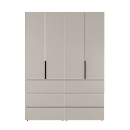 Szafa czterodrzwiowa z 6 szufladami Averon №10 160x220x50 cm Kaszmir