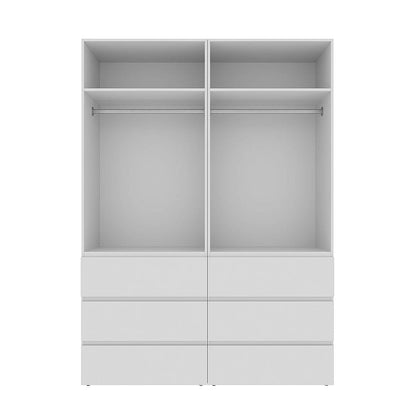 Szafa czterodrzwiowa z 6 szufladami Averon №10 160x220x50 cm Biały