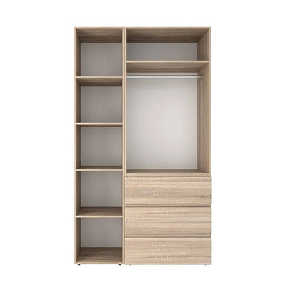 Szafa dwudrzwiowa z 3 szufladami i 5 półkami Averon №7 120x220x50 cm Dąb Sonoma