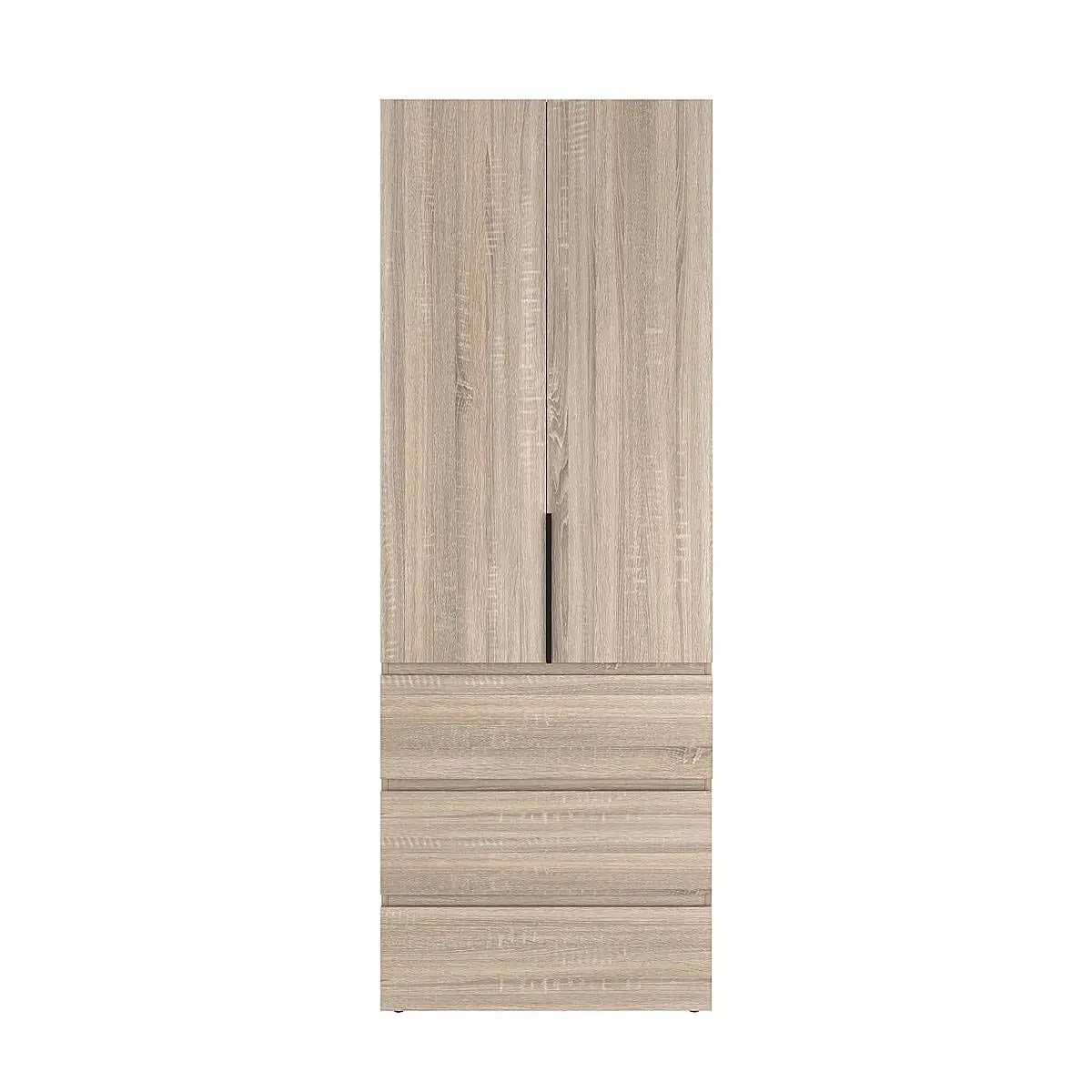 Szafa dwudrzwiowa z 3 szufladami i 5 półkami Averon №7 120x220x50 cm Dąb Sonoma