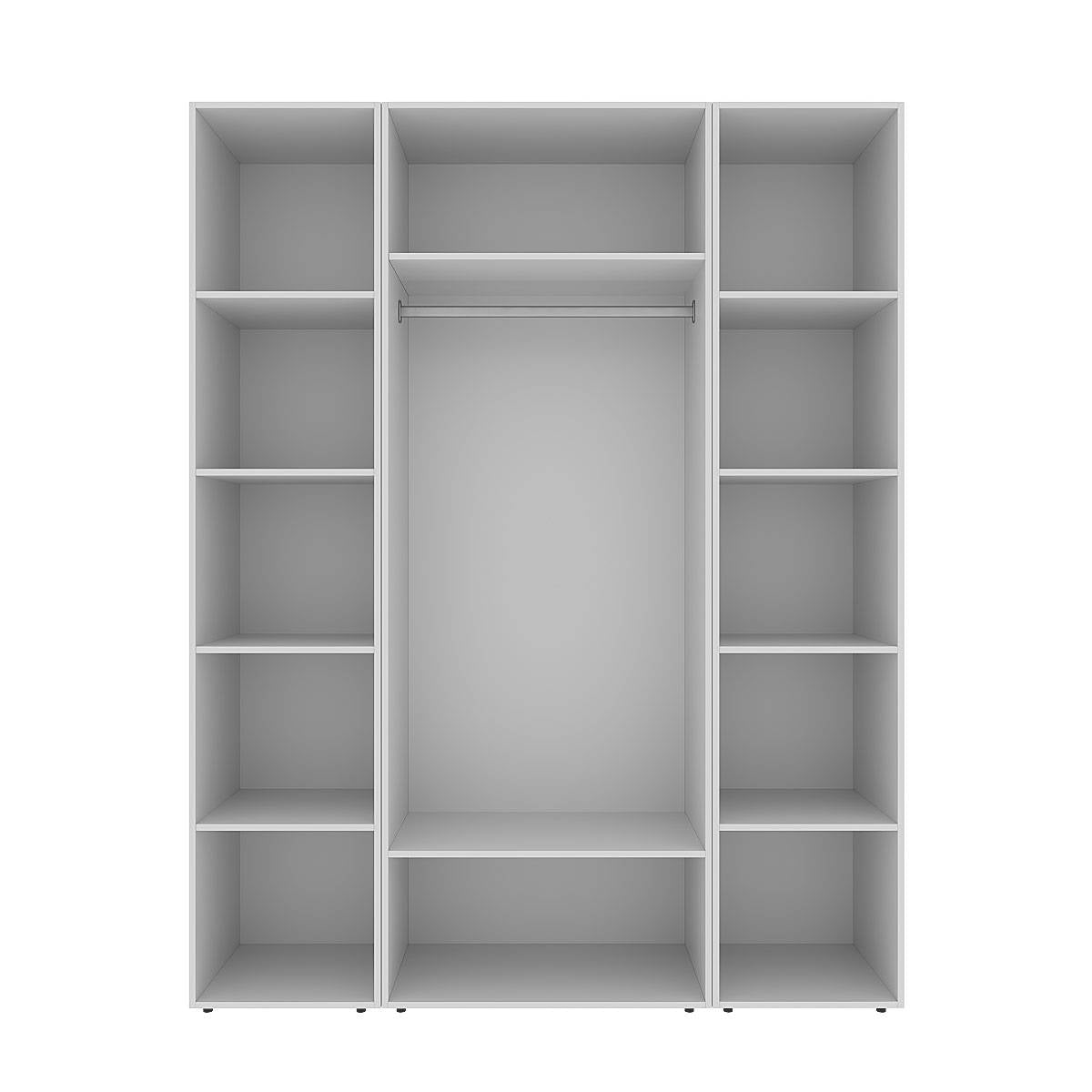 Szafa dwudrzwiowa z 10 półkami Averon №15 160x220x50 cm Biały