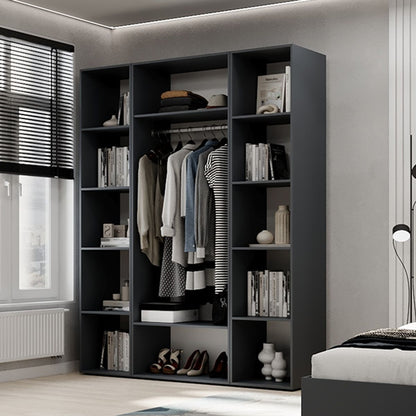 Szafa dwudrzwiowa z 10 półkami Averon №15 160x220x50 cm Grafit