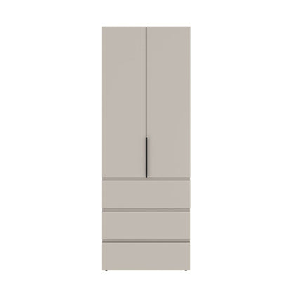 Szafa dwudrzwiowa z 3 szufladami i 10 półkami Averon №9 160x220x50 cm Kaszmir