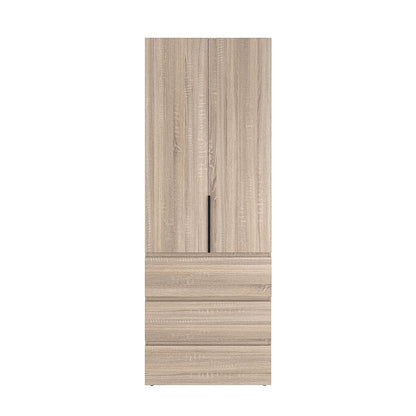Szafa dwudrzwiowa z 3 szufladami i 10 półkami Averon №9 160x220x50 cm Dąb Sonoma