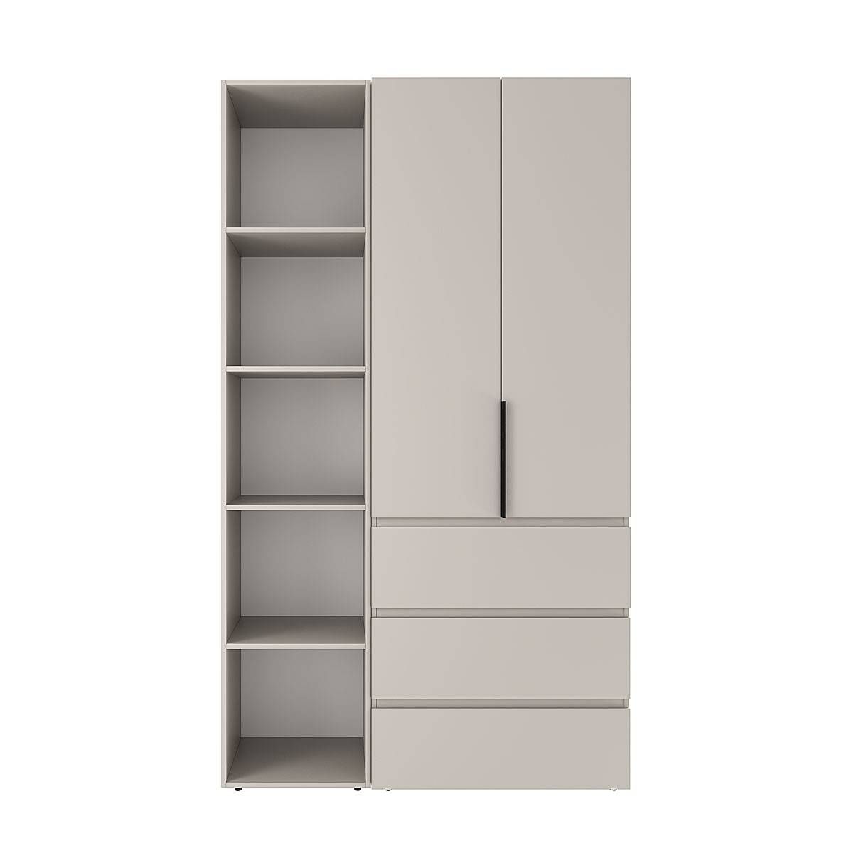 Szafa dwudrzwiowa z 3 szufladami i 5 półkami Averon №7 120x220x50 cm Kaszmir