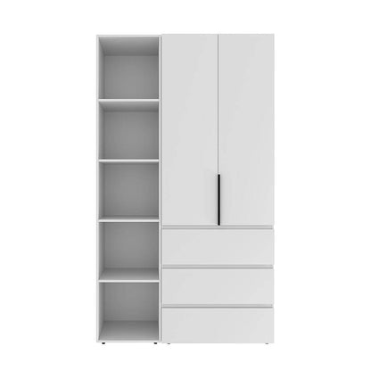 Szafa dwudrzwiowa z 3 szufladami i 5 półkami Averon №7 120x220x50 cm Biały