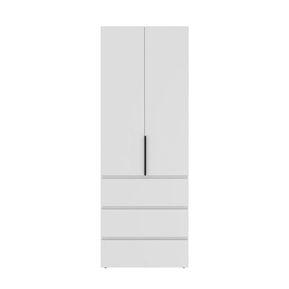 Szafa dwudrzwiowa z 3 szufladami i 5 półkami Averon №7 120x220x50 cm Biały