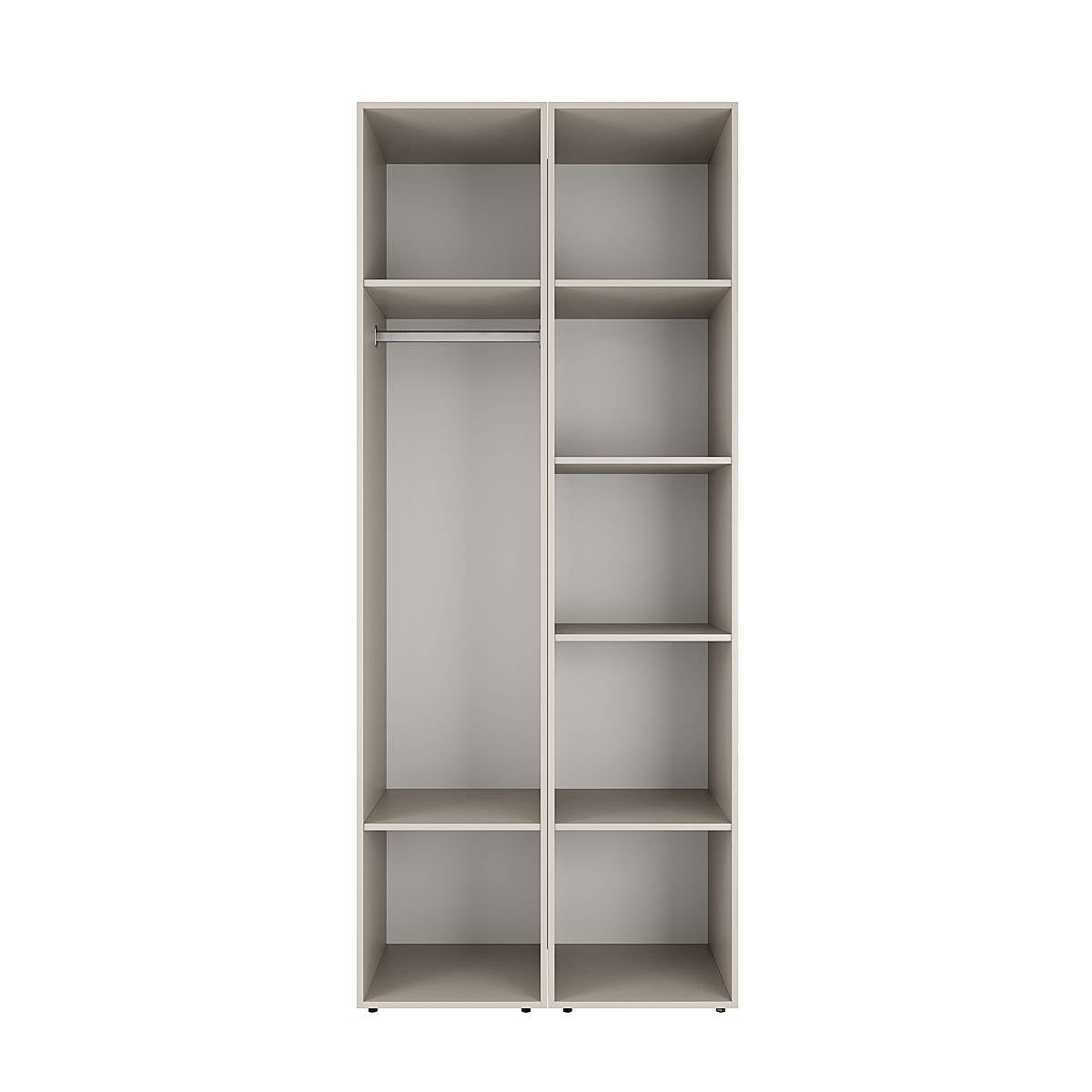 Szafa dwudrzwiowa z drążkiem na ubrania i półkami Averon №13 80x220x50 cm Kaszmir