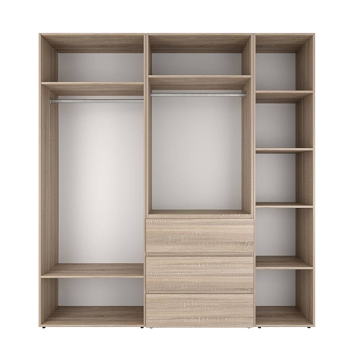 Szafa pięciodrzwiowa z 3 szufladami Averon №4 200x220x50 cm Dąb Sonoma
