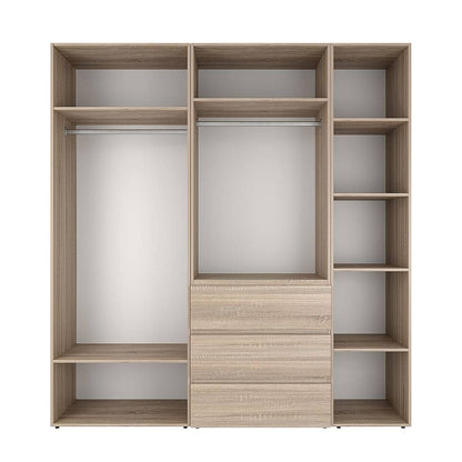 Szafa pięciodrzwiowa z 3 szufladami Averon №4 200x220x50 cm Dąb Sonoma