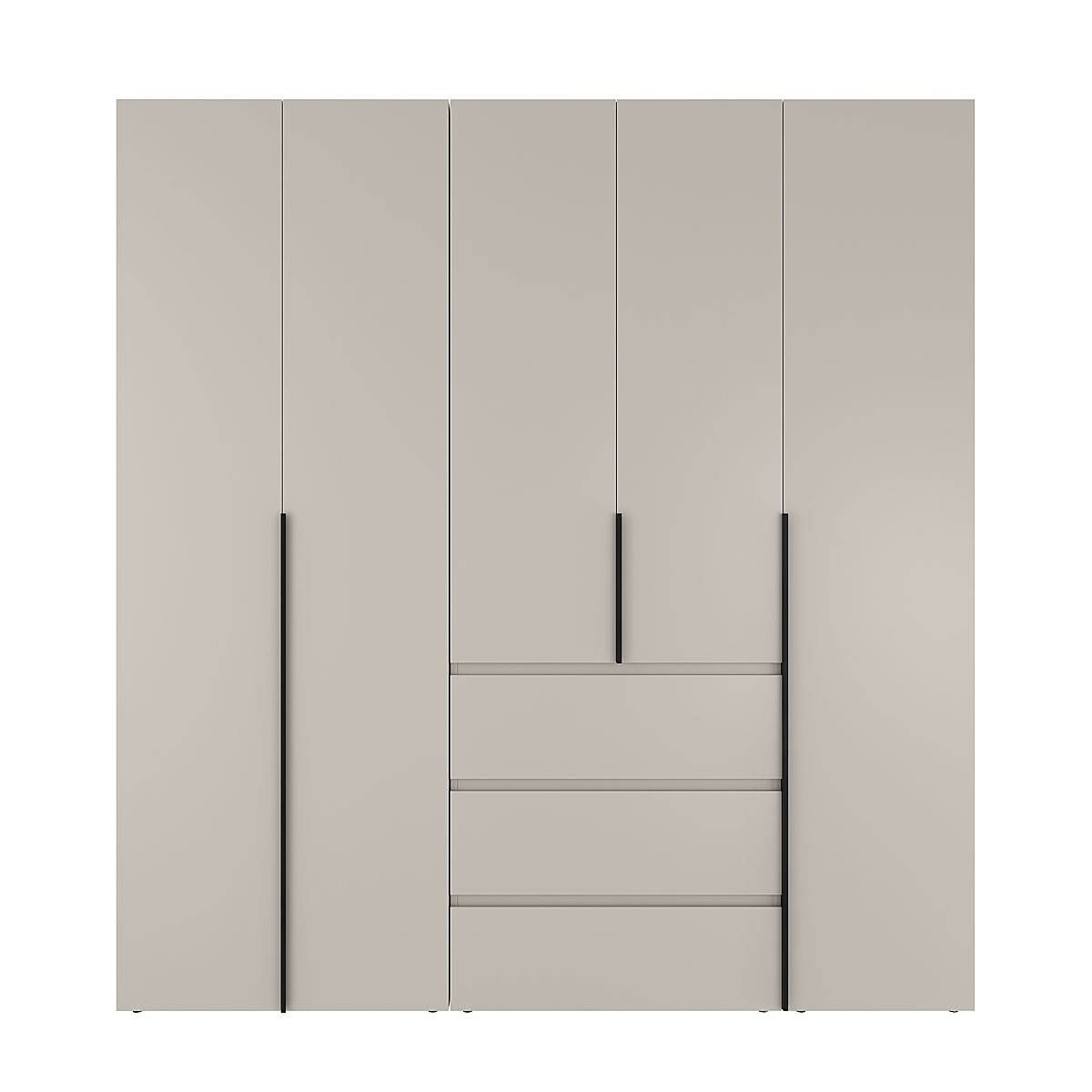Szafa pięciodrzwiowa z 3 szufladami Averon №4 200x220x50 cm Kaszmir