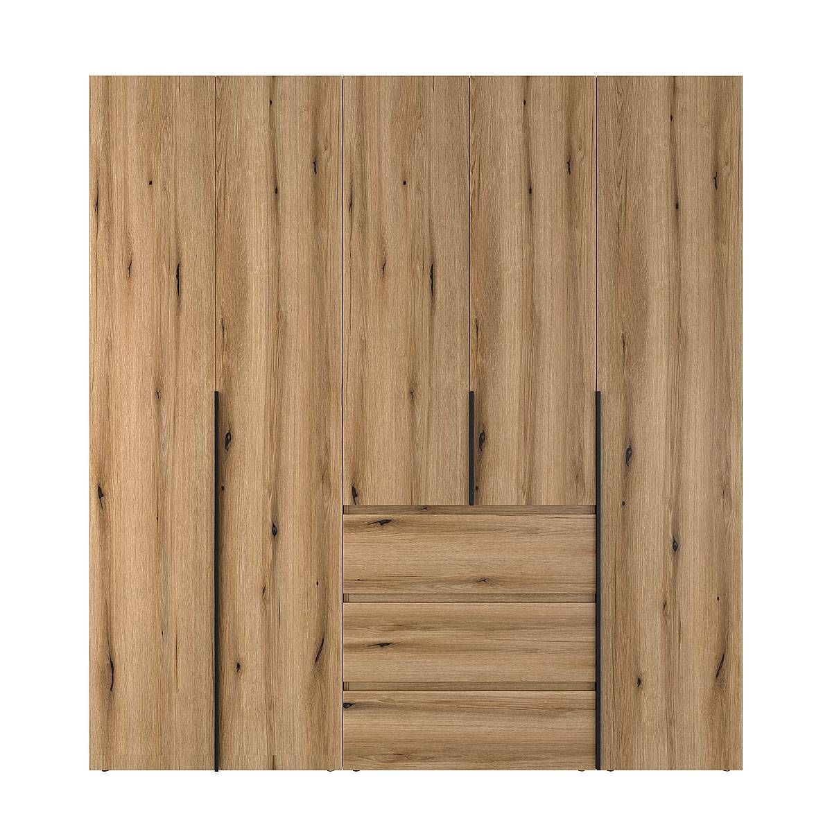 Szafa pięciodrzwiowa z 3 szufladami Averon №4 200x220x50 cm Dąb Evoke Coast