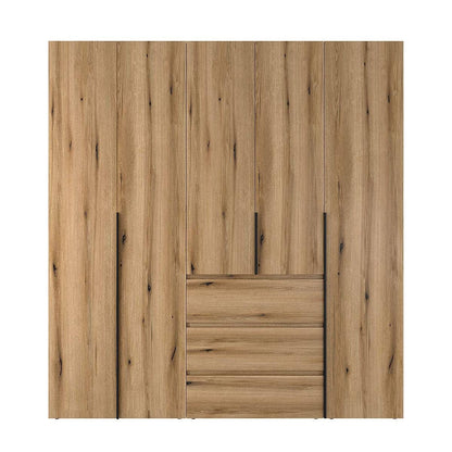 Szafa pięciodrzwiowa z 3 szufladami Averon №4 200x220x50 cm Dąb Evoke Coast