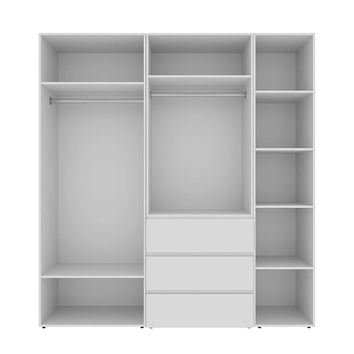 Szafa pięciodrzwiowa z 3 szufladami Averon №4 200x220x50 cm Biały