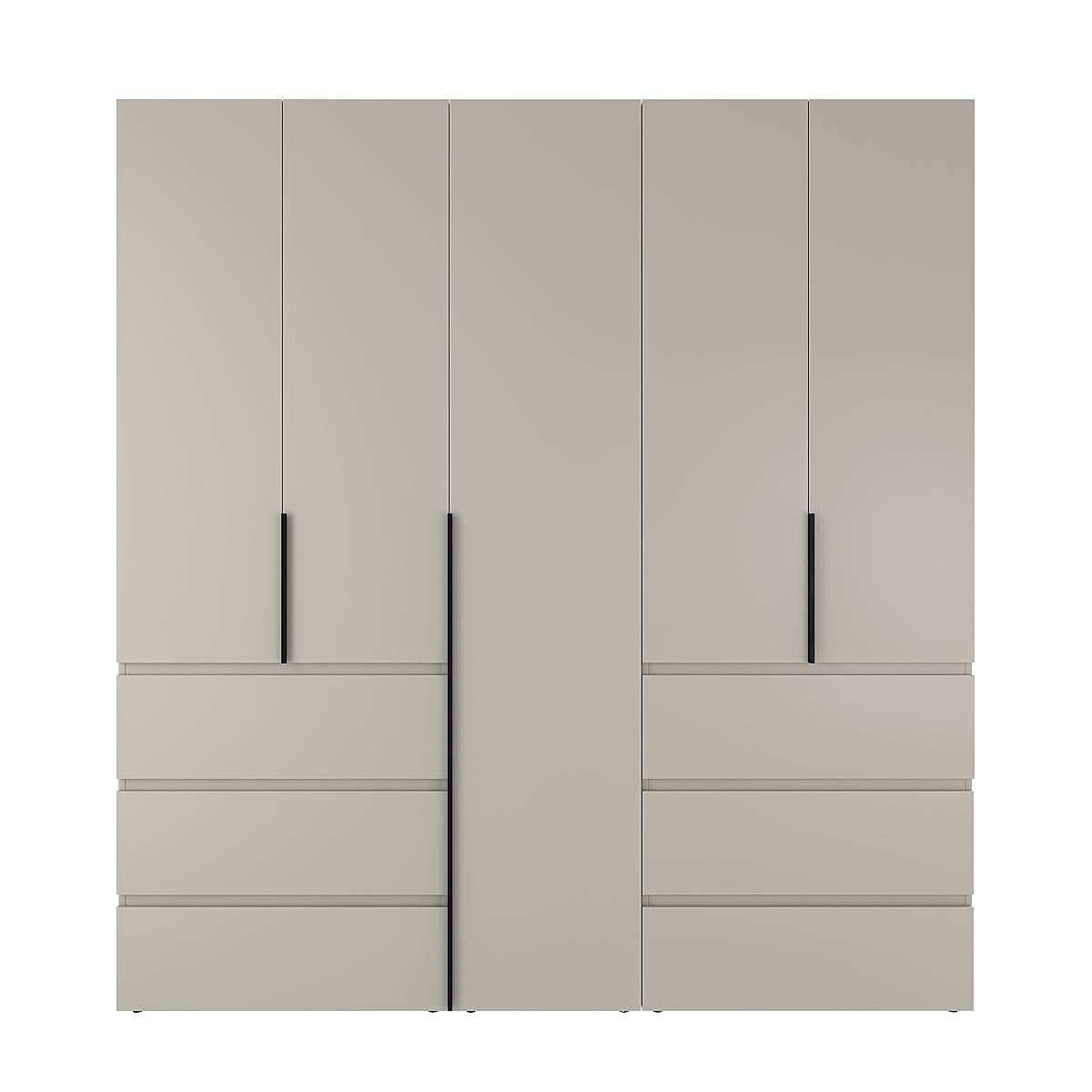Szafa pięciodrzwiowa z 6 szufladami Averon №3 200x220x50 cm Kaszmir