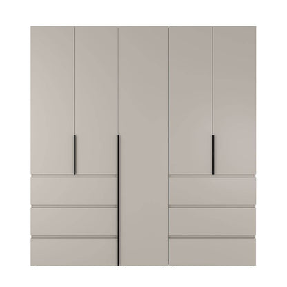 Szafa pięciodrzwiowa z 6 szufladami Averon №3 200x220x50 cm Kaszmir