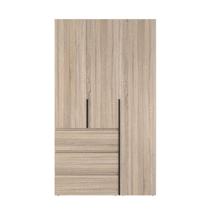 Szafa trójdrzwiowa z 3 szufladami Averon №2 120x220x50 cm Dąb Sonoma