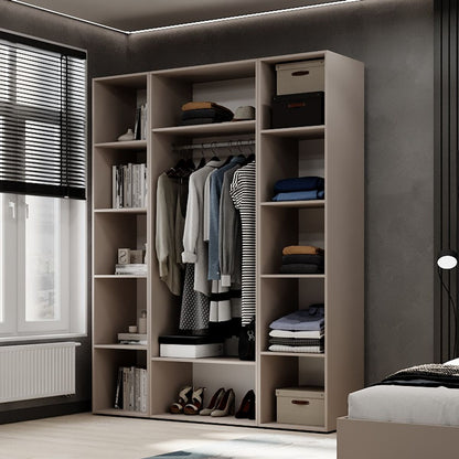 Szafa trójdrzwiowa z 5 półkami Averon №16 160x220x50 cm Kaszmir