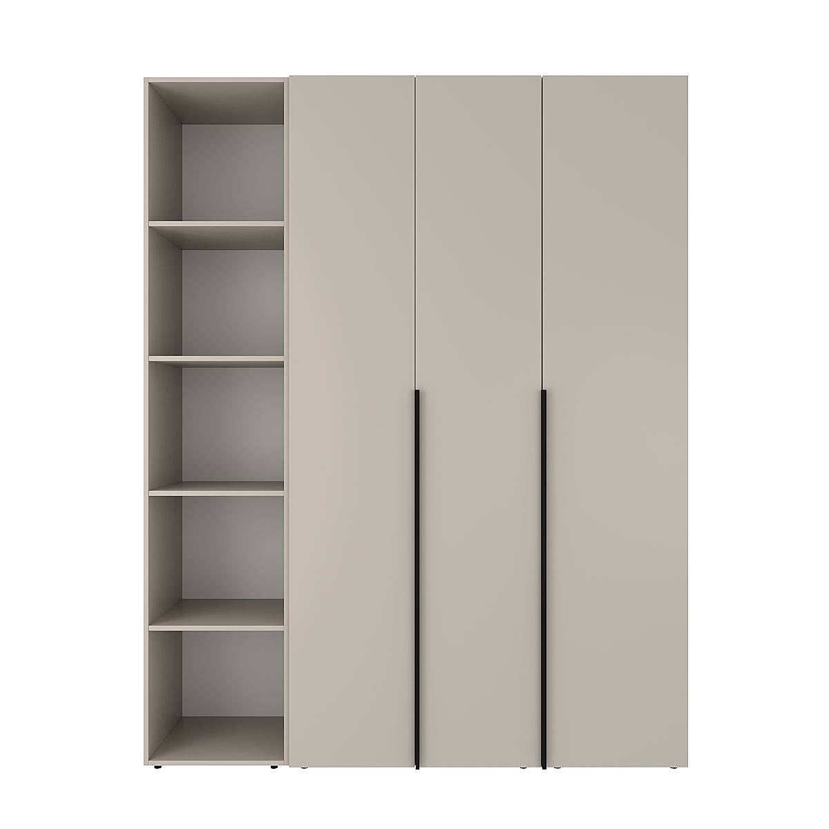Szafa trójdrzwiowa z 5 półkami Averon №16 160x220x50 cm Kaszmir