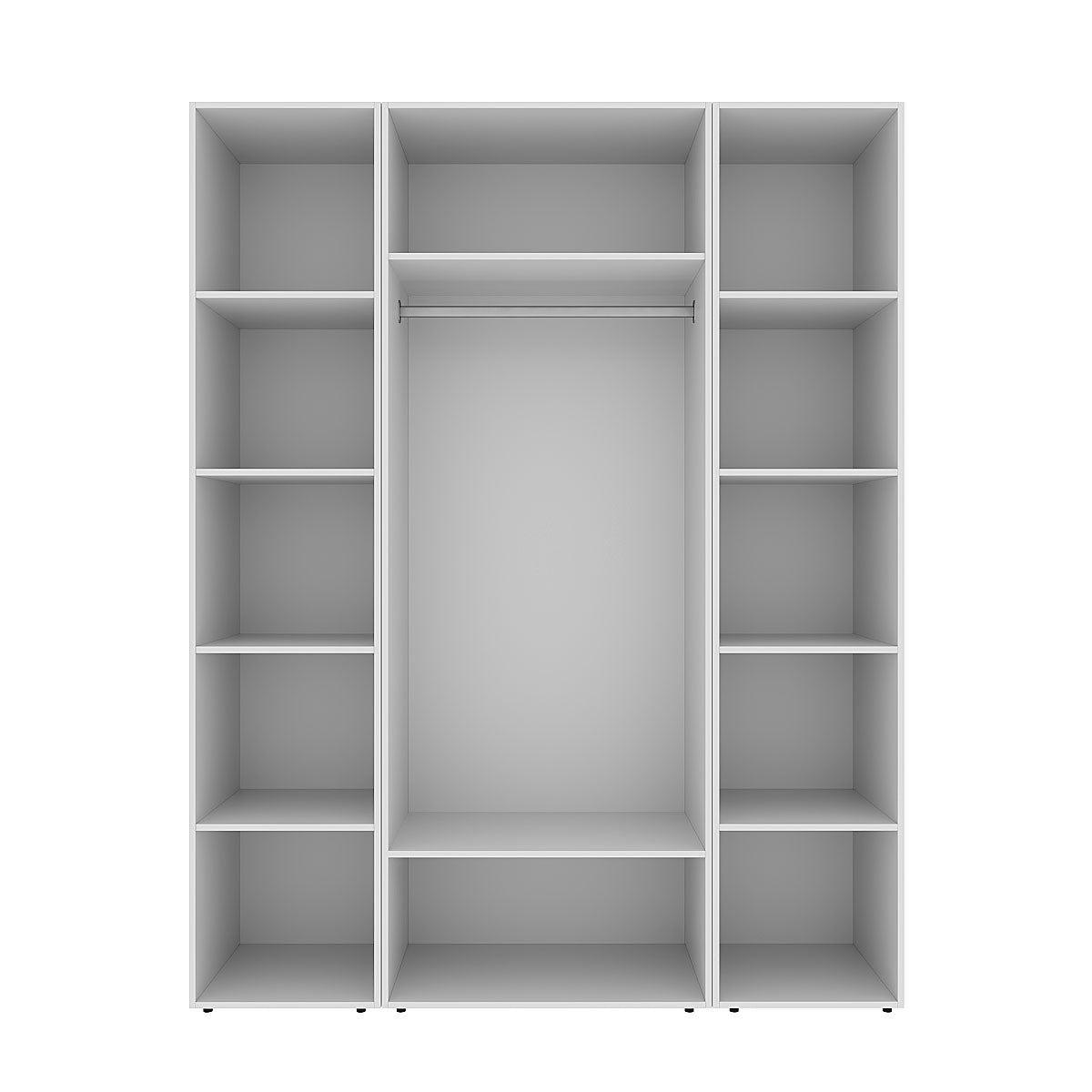 Szafa trójdrzwiowa z 5 półkami Averon №16 160x220x50 cm Biały